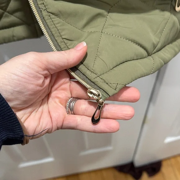 Hermes Scarf Upcycled into an Olive Vest - Picture 9 of 10